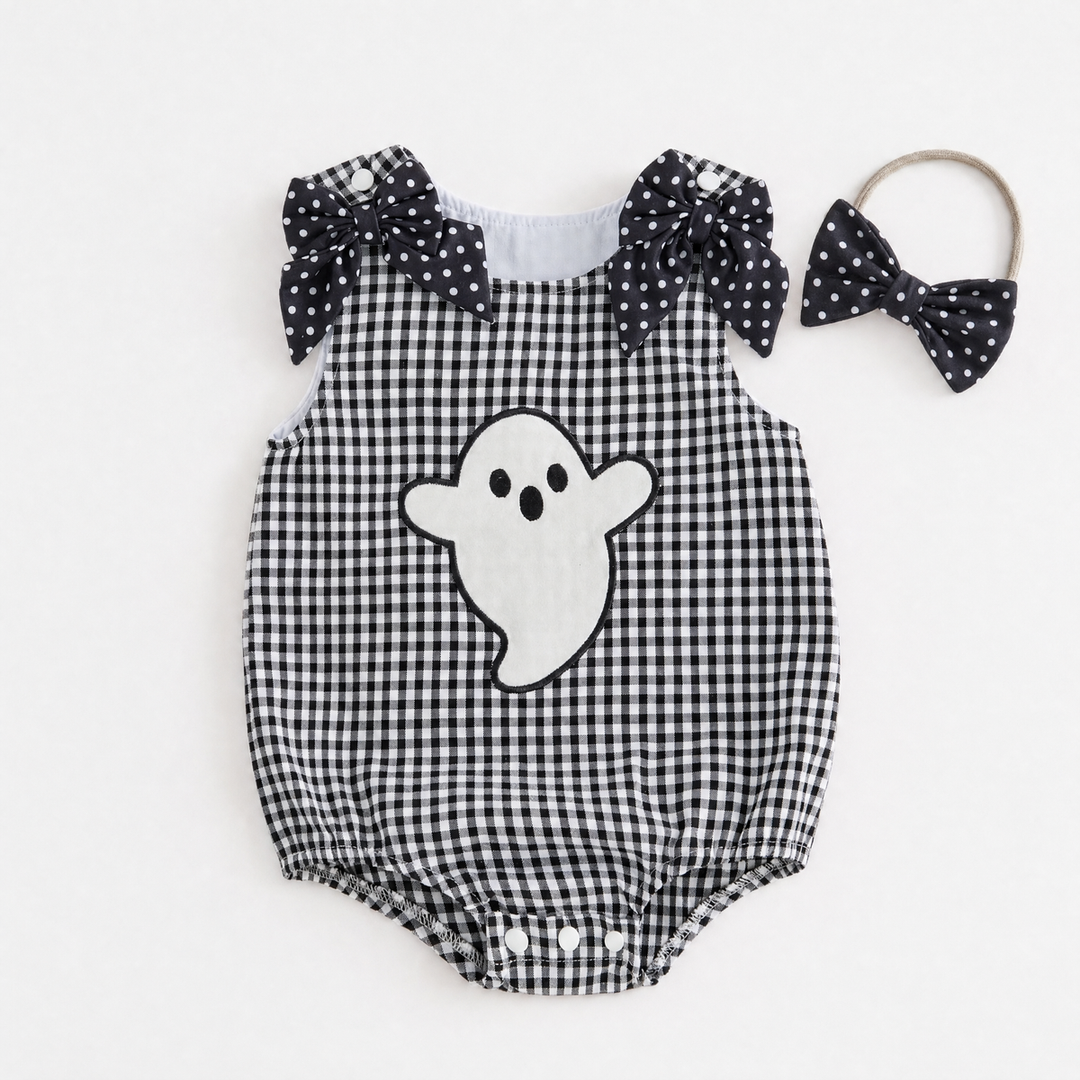 Boo Belle Gingham Romper