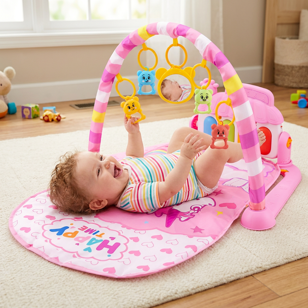 Jungle Play Gym Baby Activity Mat with Piano