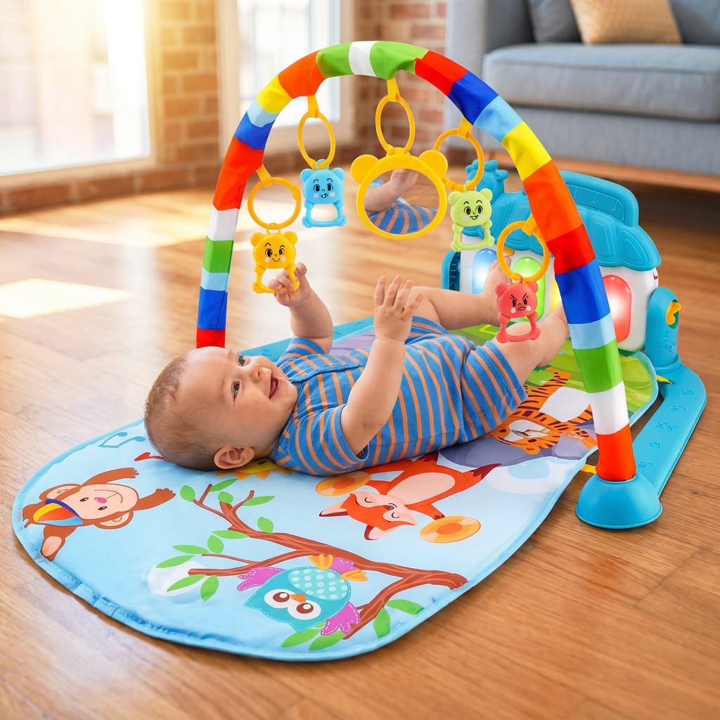 Jungle Play Gym Baby Activity Mat with Piano