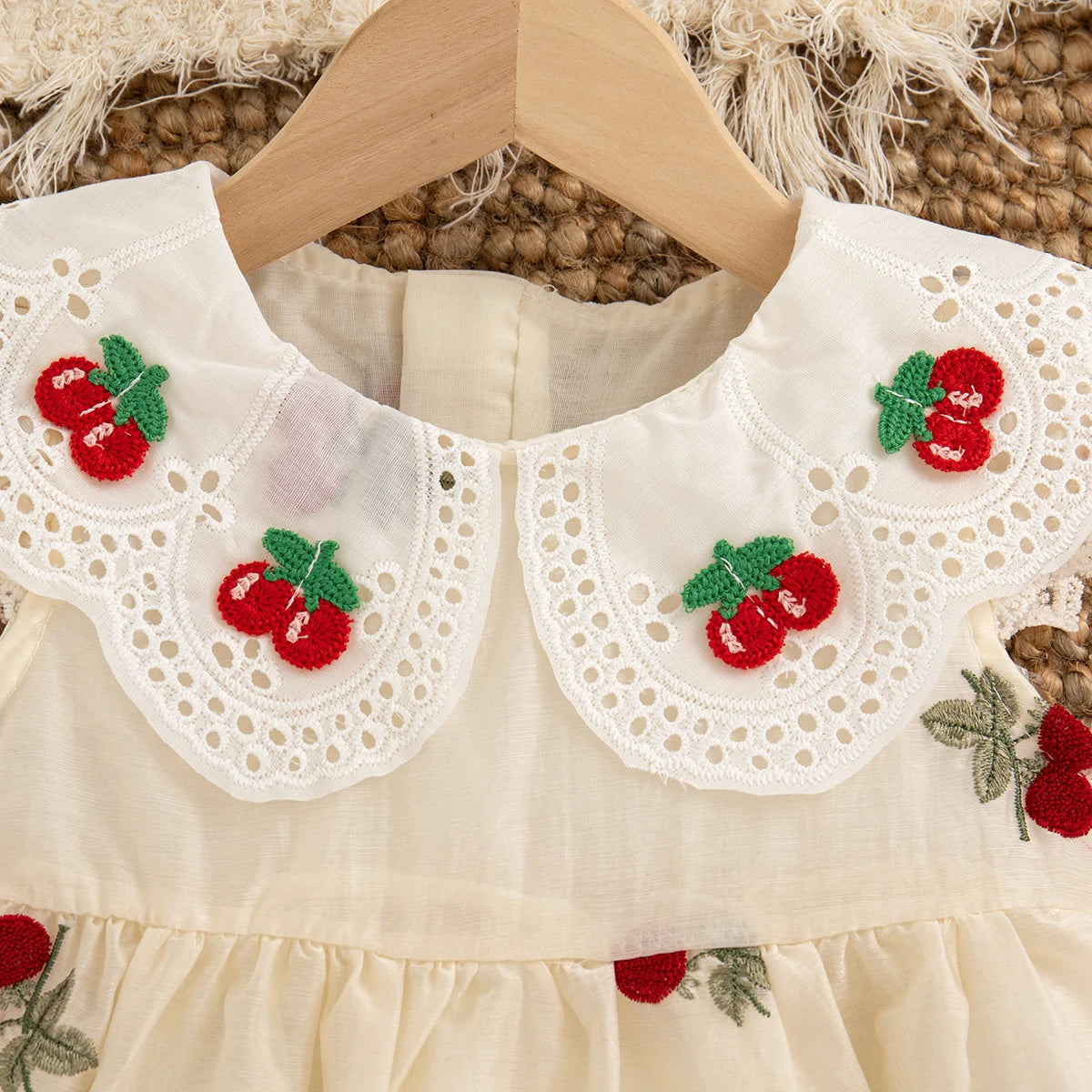 Cerise Belle Embroidered Dress