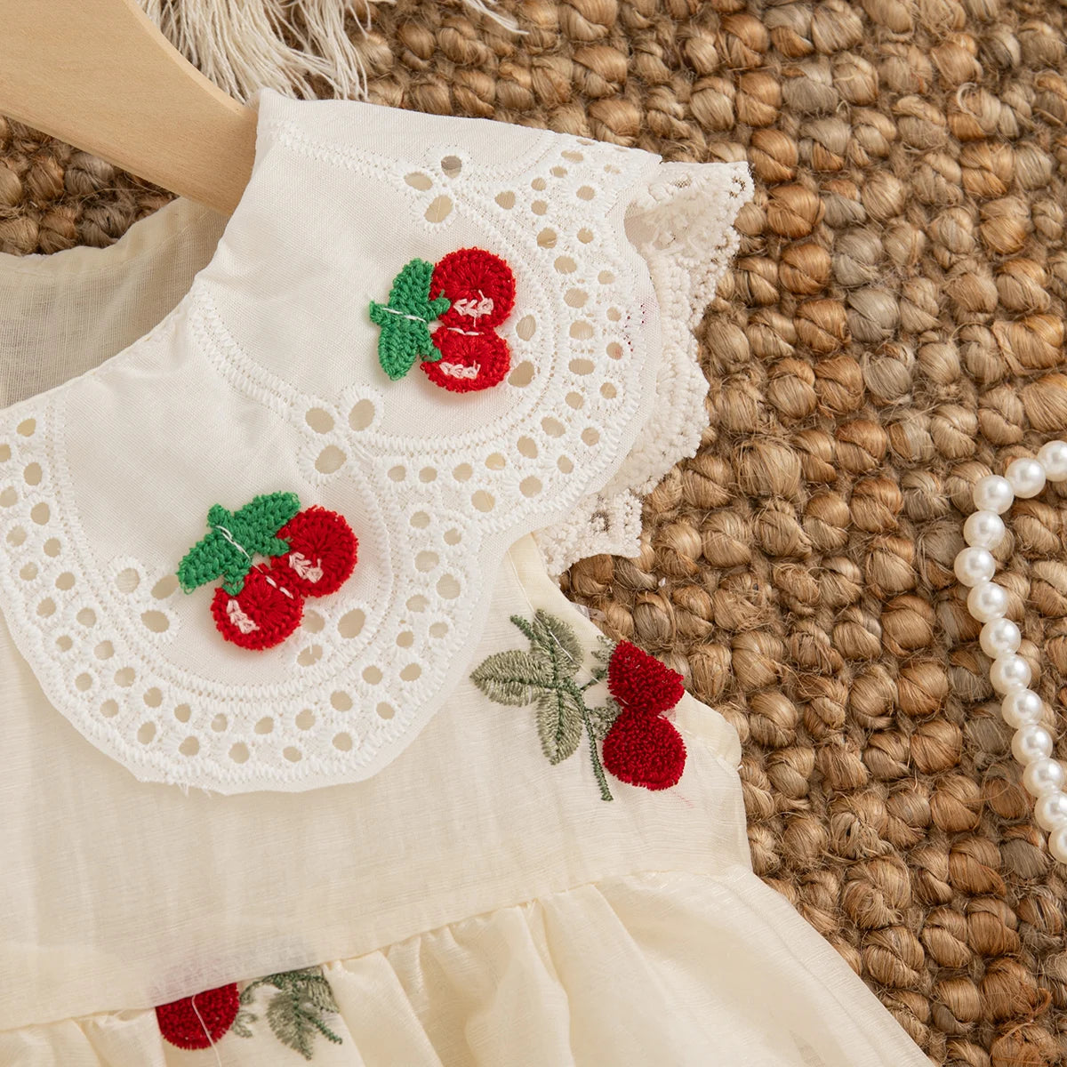 Cerise Belle Embroidered Dress