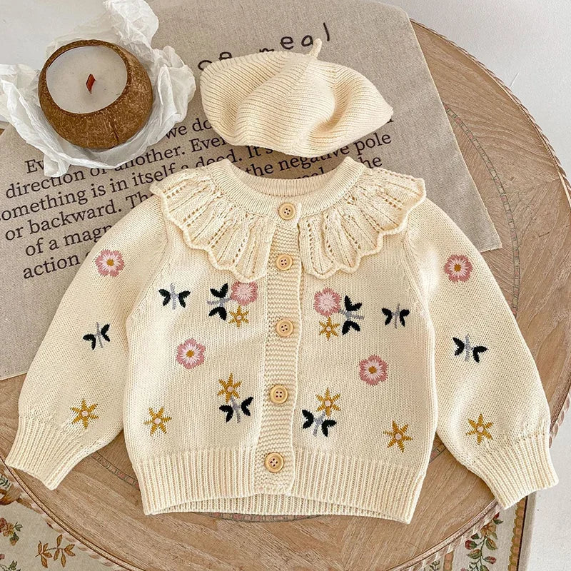 Coat Crème Belle Floral Cardigan