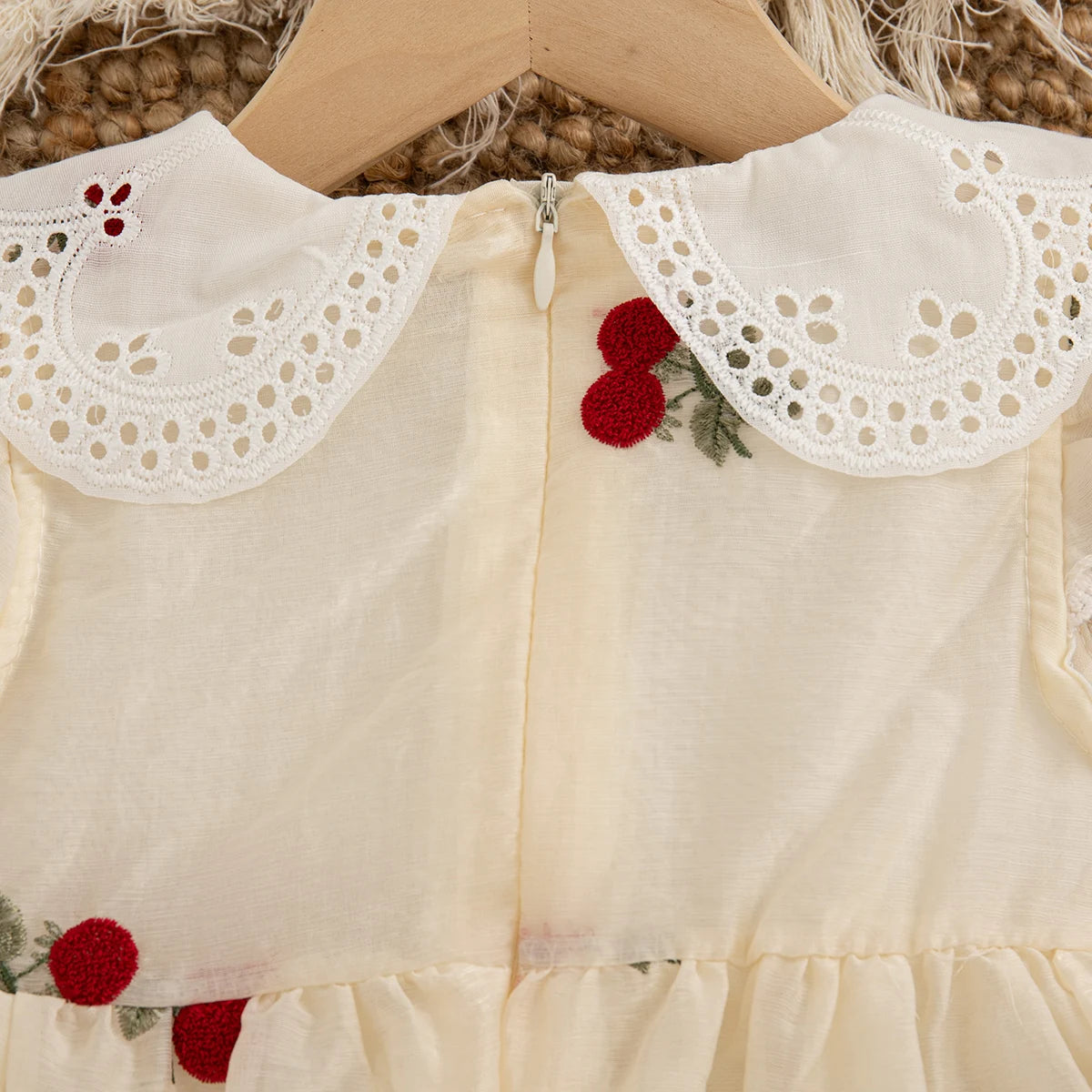 Cerise Belle Embroidered Dress