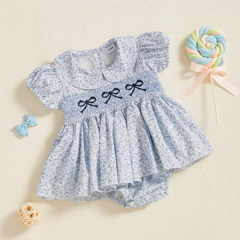 Bleuet Belle Bow Romper Dress