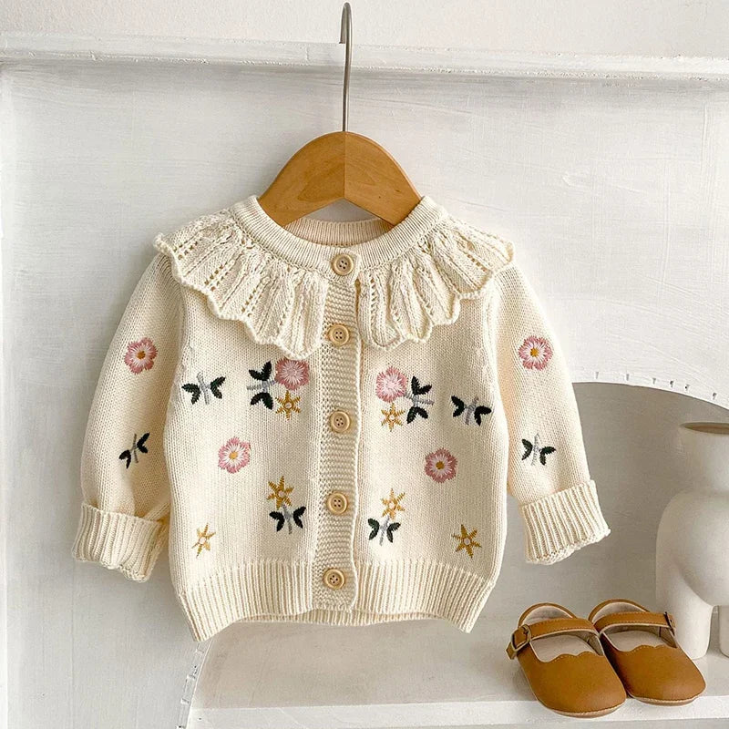 Coat Crème Belle Floral Cardigan