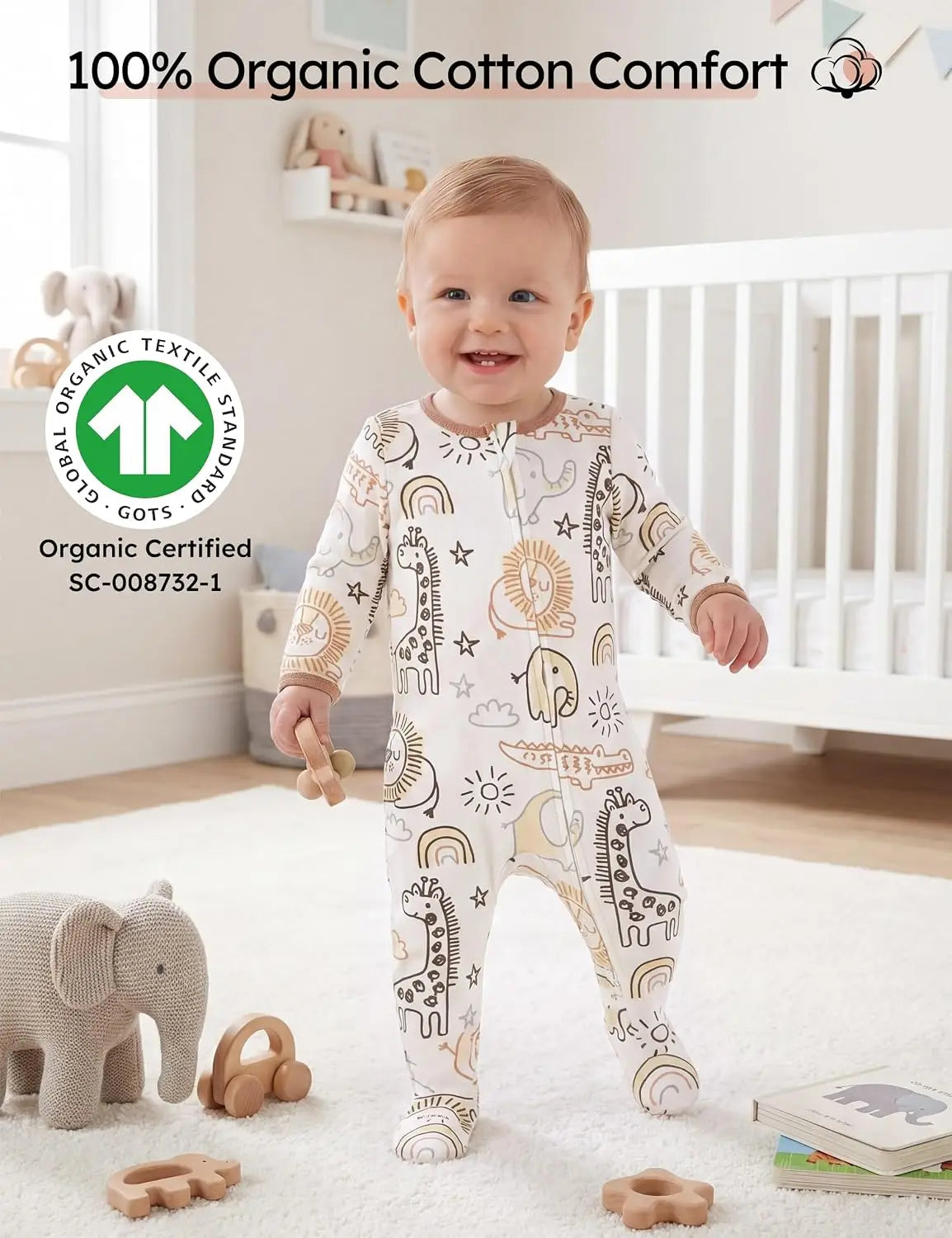 Belle Rosée Sleepsuit — 3 Pack