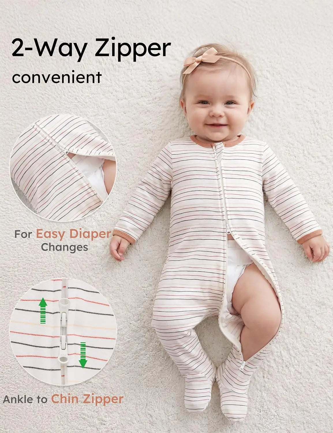 Belle Rosée Sleepsuit — 3 Pack