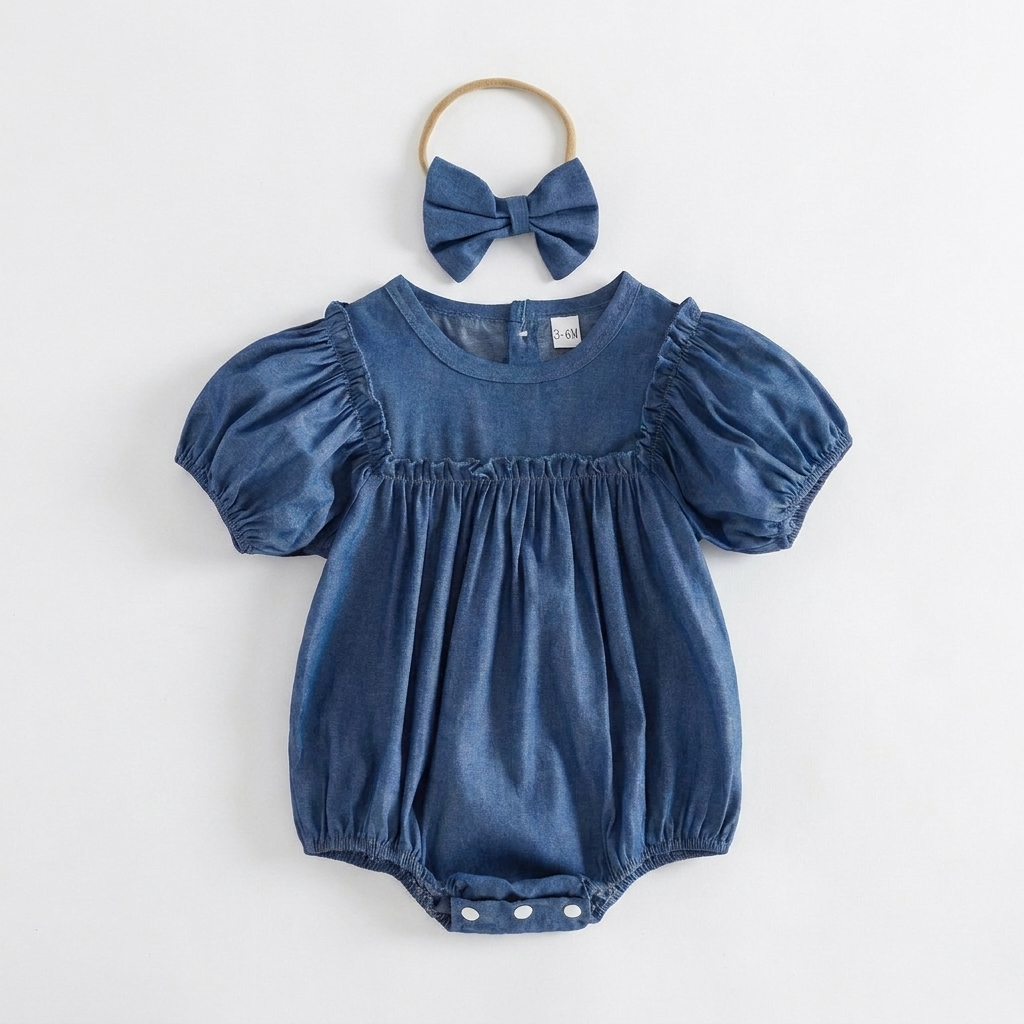 Bleuette Belle Denim Romper Set