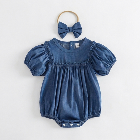 Bleuette Belle Denim Romper Set