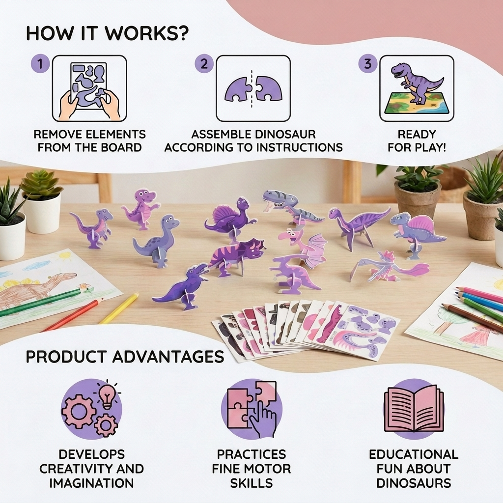 Pop-Out Animals 3D Puzzle