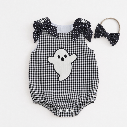 Boo Belle Gingham Romper