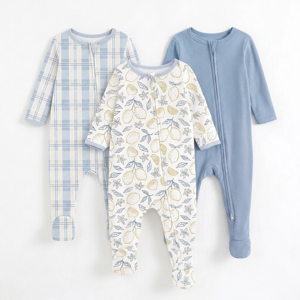 Belle Citron Sleepsuit — 3 Pack