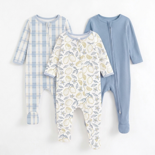 Belle Citron Sleepsuit — 3 Pack
