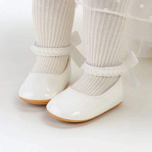 Lace Bow Mary Jane Baby Shoes - Betina Baby & Kids