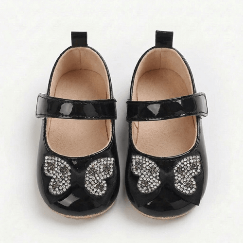 Rhinestone Bow Mary Jane Baby Shoes - Betina Baby & Kids