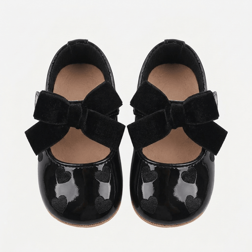 Velvet Bow Baby Shoes - Betina Baby & Kids